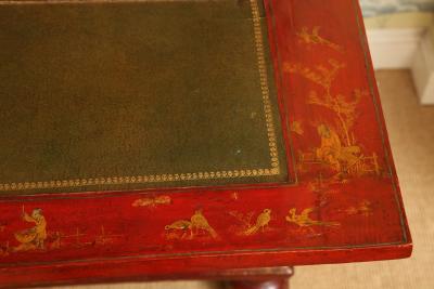 Queen Anne Red Japanned Bureau Bookcase