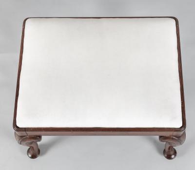 Queen Anne Style Mahogany Stool