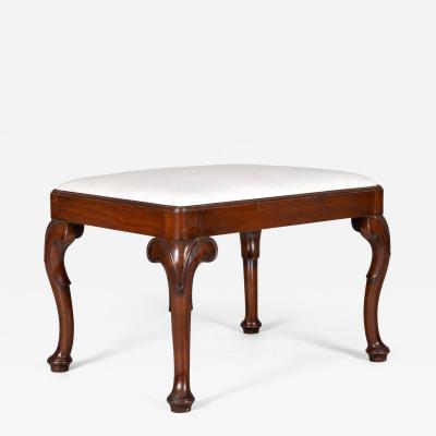 Queen Anne Style Mahogany Stool