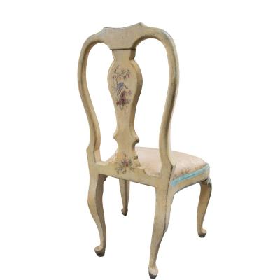 Queen Anne Style Polychrome Chinoiserie Chairs from the 19th century