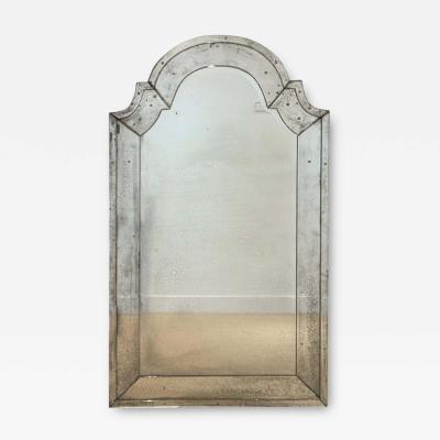 Queen Anne Style Venetian Wall Mirrors Antiqued Beveled Glass Dome Top