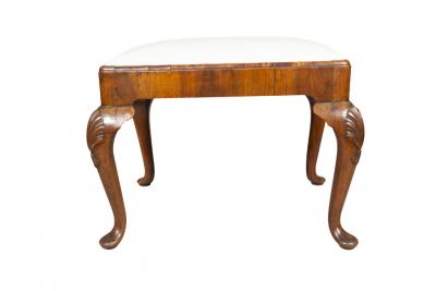 Queen Anne Style Walnut Bench