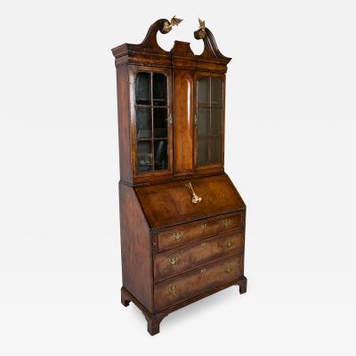 Queen Anne Two Part Walnut Secretary Desk