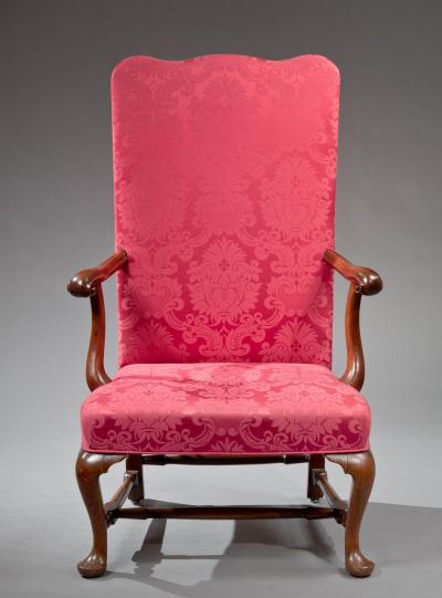 Queen Anne Upholstered Back Armchair