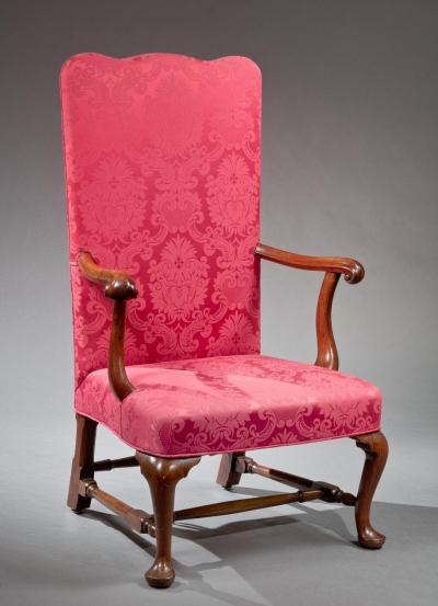 Queen Anne Upholstered Back Armchair