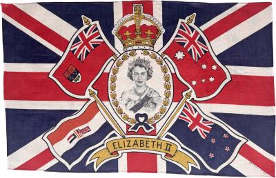 Queen Elizabeth II Coronation Flag 1953