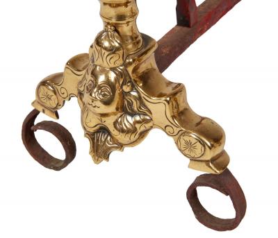 Queens Head Andirons