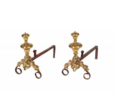 Queens Head Andirons