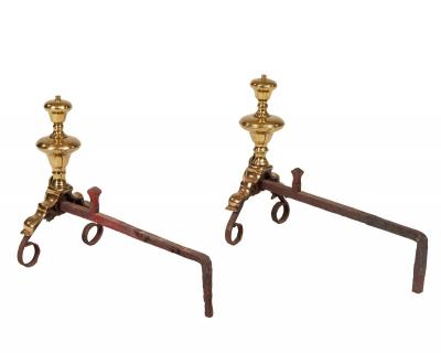 Queens Head Andirons