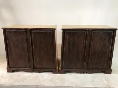 Quigley Furniture Company Pair of Trapezoid Cabinets by Quigley