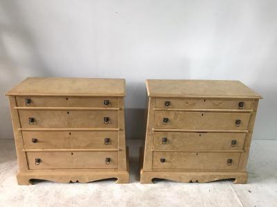 Quigley Furniture Company Pair of Trapezoid Cabinets by Quigley