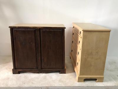 Quigley Furniture Company Pair of Trapezoid Cabinets by Quigley
