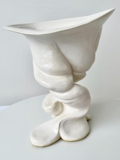 R A Pesce R A Pesce Tornado Ceramic Vessel Ivory Glaze