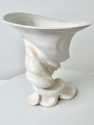 R A Pesce R A Pesce Tornado Ceramic Vessel Ivory Glaze