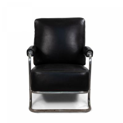 R C Coquery French Art Deco Tubular Chrome Arm Chair