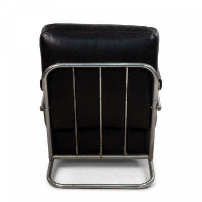 R C Coquery French Art Deco Tubular Chrome Arm Chair