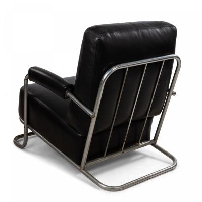 R C Coquery French Art Deco Tubular Chrome Arm Chair