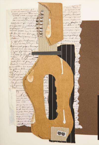 R Scott Lalley R Scott Lalley Guitarra Madrid 2014 Paper Collage on Paper