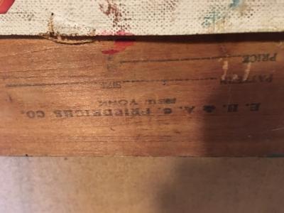 R T Francis EXCEPTIONAL MID CENTURY LANDSCAPE PAINTING WITH OWL AND FROG