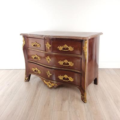R gence Louis XV Marble Topped Mahogany Commode France circa 1740