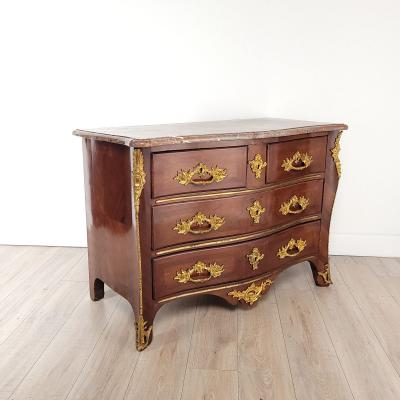 R gence Louis XV Marble Topped Mahogany Commode France circa 1740