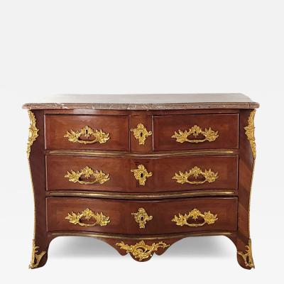 R gence Louis XV Marble Topped Mahogany Commode France circa 1740