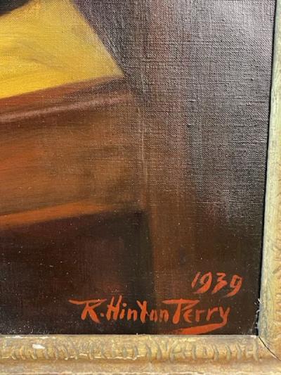 R oland Hinton Perry MAGNIFICIENT ART DECO ERA PORTRAIT OF A WOMAN BY ROLAND HINTON PERRY