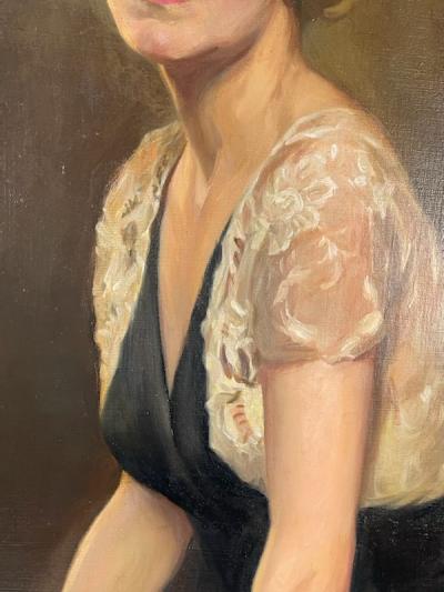 R oland Hinton Perry MAGNIFICIENT ART DECO ERA PORTRAIT OF A WOMAN BY ROLAND HINTON PERRY