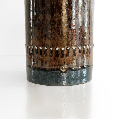 R rstrand Studio SYLVIA LEUCHOVIUS HAND THROWN TALL VASE WITH DRIP GLAZE