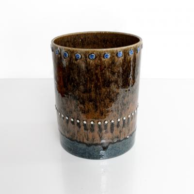 R rstrand Studio SYLVIA LEUCHOVIUS HAND THROWN TALL VASE WITH DRIP GLAZE