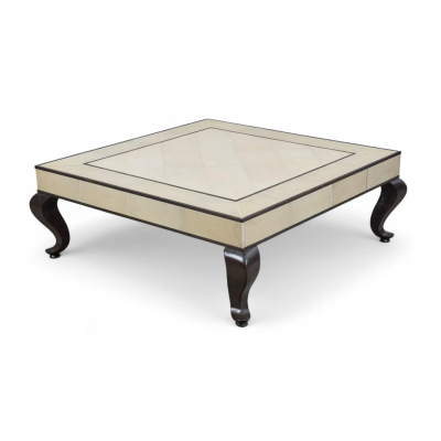R y Augousti Style Shagreen Hardwood Modern Designer Coffee Table