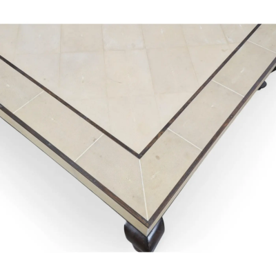 R y Augousti Style Shagreen Hardwood Modern Designer Coffee Table