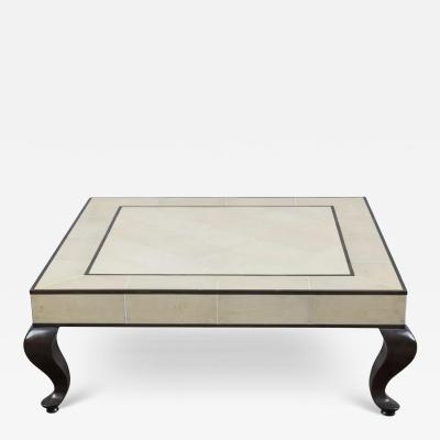 R y Augousti Style Shagreen Hardwood Modern Designer Coffee Table