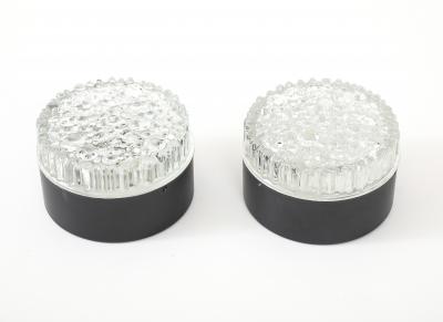 RAAK Pair of Frosted Bubble Dot Glass Wall Lights Sconces by RAAK
