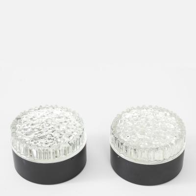 RAAK Pair of Frosted Bubble Dot Glass Wall Lights Sconces by RAAK