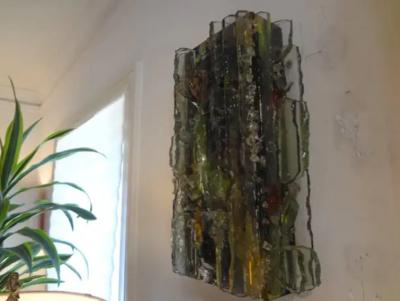 RAAK Pair of Multicolored Applied Glass Sconces by A Lankhorst for RAAK Amsterdam