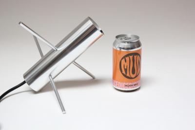 RAAK Vintage Dutch Aluminum Krekel Cricket Table Lamp by Otto Wach for RAAK