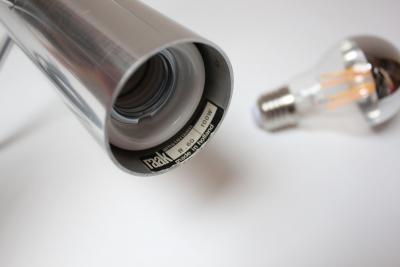 RAAK Vintage Dutch Aluminum Krekel Cricket Table Lamp by Otto Wach for RAAK