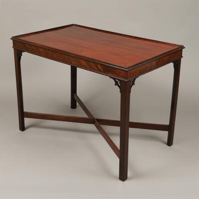 RARE CHIPPENDALE TRAY TOP TEA TABLE