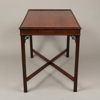 RARE CHIPPENDALE TRAY TOP TEA TABLE