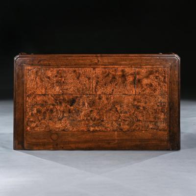 RARE EARLY 18TH CENTURY LOUIS XV PROVINCIAL BURR ELM MAZARIN COMMODE