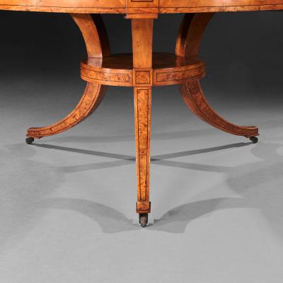 RARE EARLY 19TH CENTURY SCANDINAVIAN BURR ROOT MAPLE DRUM TABLE
