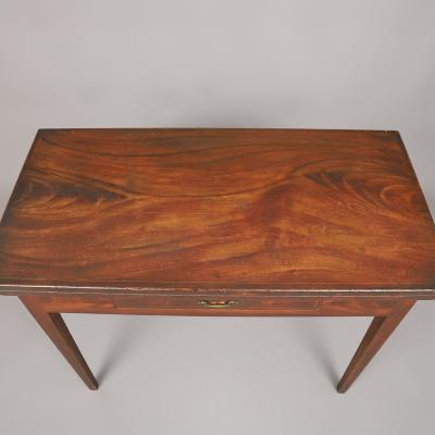 RARE FEDERAL GRAIN PAINTED ONE DRAWER CARD TABLE