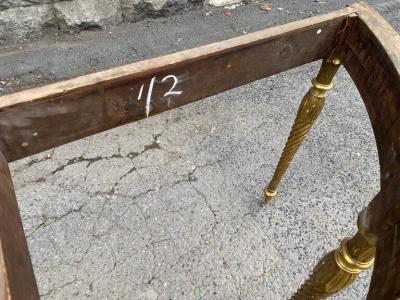 RARE GILTWOOD ADAM PERIOD DEMI LUNE CONSOLE TABLE WITH SIENNA MARBLE TOP