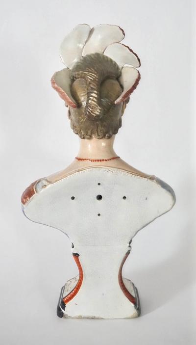 RARE Large Staffordshire Portrait Bust of Queen Caroline England circa 1820