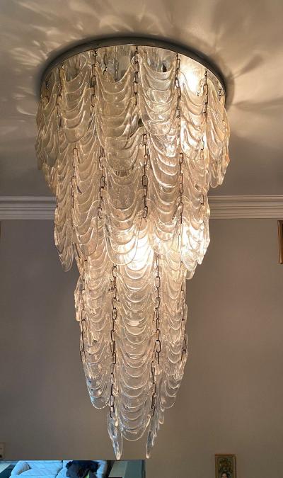 RARE MURANO GLASS CASCADING CHANDELIER