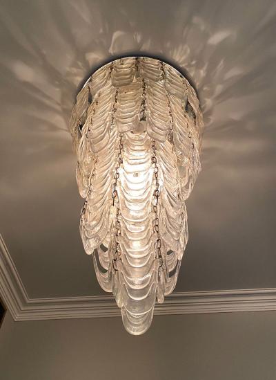 RARE MURANO GLASS CASCADING CHANDELIER