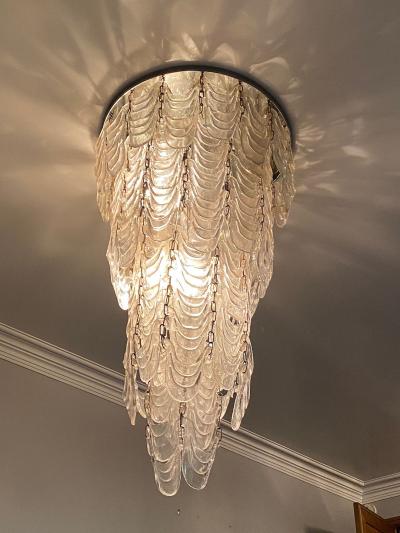 RARE MURANO GLASS CASCADING CHANDELIER
