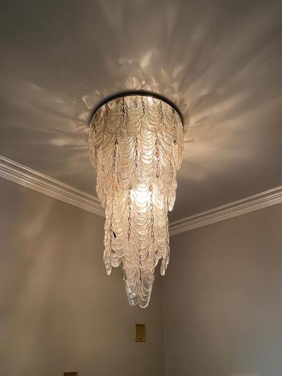 RARE MURANO GLASS CASCADING CHANDELIER