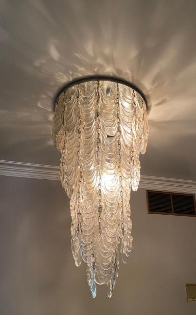 RARE MURANO GLASS CASCADING CHANDELIER